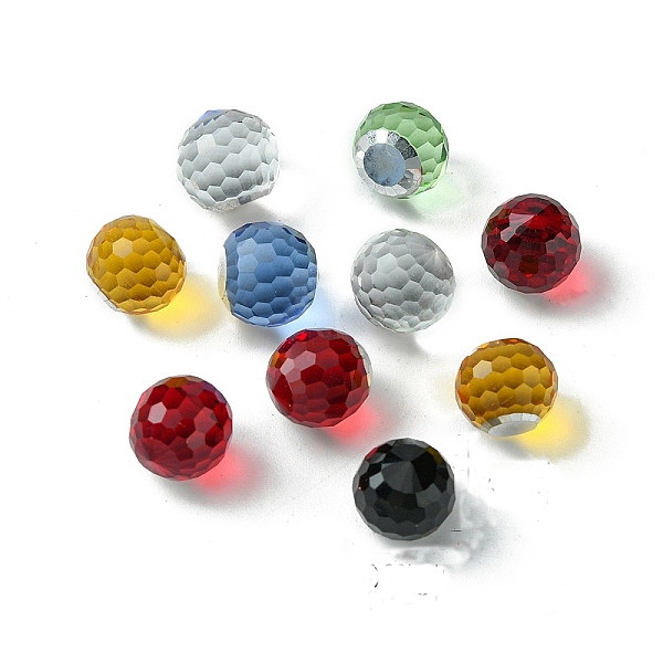 

PandaHall Faceted Round Glass Cabochons, Mixed Color, 6x6mm Glass Round Multicolor