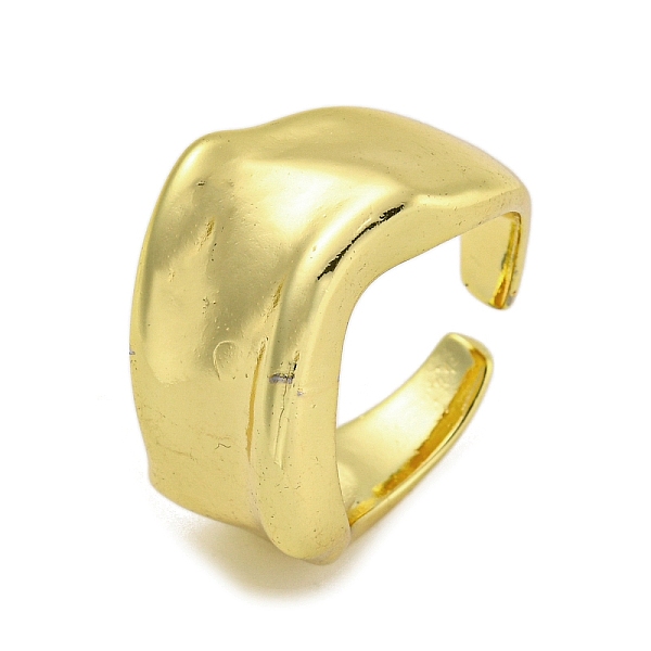 

PandaHall Brass Cuff Rings for Women, Cadmium Free & Lead Free, Real 18K Gold Plated, Inner Diameter: 18mm Brass