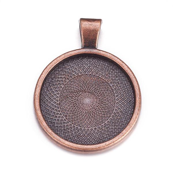 

PandaHall Metal Alloy Pendant Cabochon Settings, Plain Edge Bezel Cups, DIY Findings for Jewelry Making, Red Copper, Cadmium Free & Lead...