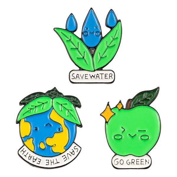 

PandaHall 3Pcs 3 Style Creative Zinc Alloy Brooches, Enamel Lapel Pin, with Iron Butterfly Clutches or Rubber Clutches, Electrophoresis..., Multicolor