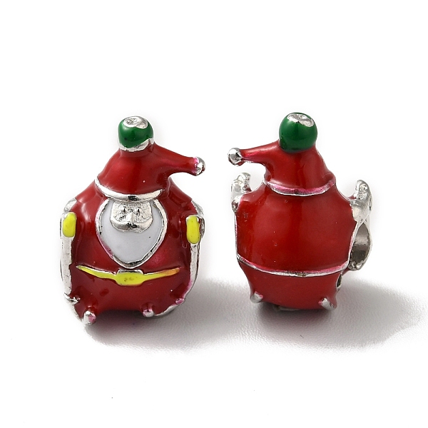 

PandaHall Christmas Theme Alloy Enamel European Beads, Large Hole Bead, Platinum, Santa Claus, 14x9.5x9.5mm, Hole: 4.7mm Alloy+Enamel Santa..., Red