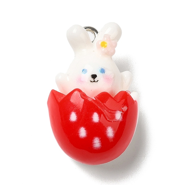 

PandaHall Cute Opaque Resin Pendants, Animal Charms with Platinum Plated Iron Loops, Rabbit, 24.5x16x13mm, Hole: 1.5mm Iron+Resin Rabbit