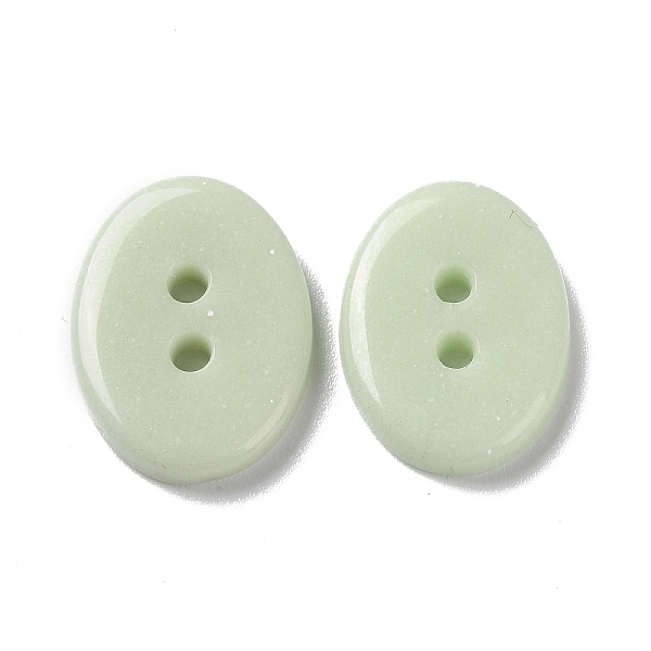 

PandaHall Ceramics Buttons, 2-Hole, Oval, Pale Green, 19x14.5x3mm, Hole: 2mm Ceramics Oval