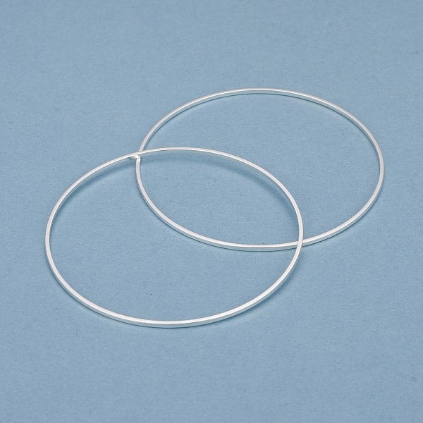 

PandaHall Brass Linking Rings, Long-Lasting Plated, Round Ring, 925 Sterling Silver Plated, 50x1mm, Inner Diameter: 48mm Brass Ring