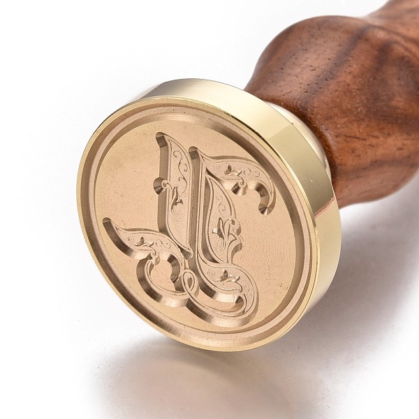 

PandaHall Brass Retro Initials Wax Sealing Stamp, Gothic 26 Letters A-Z Wax Seal Stamp with Rosewood Handle for Post Decoration DIY Card...