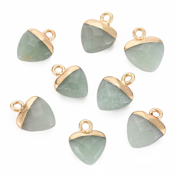 

PandaHall Natural Green Aventurine Charms, with Light Gold Plated Iron Findings, Heart, 13.5x10.5x5~5.5mm, Hole: 1.6~1.8mm Green Aventurine...