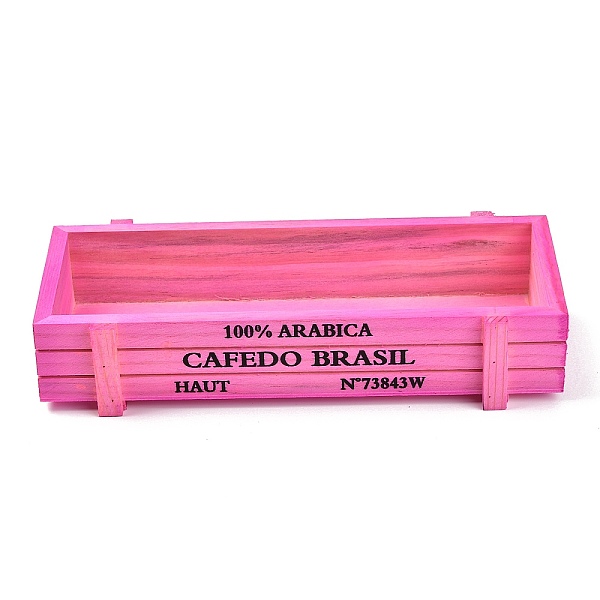 

PandaHall Wooden Plant Box & Storage Box, Rectangle with Word, Pink, 21.3x7.2x4.5cm Wood Rectangle Pink
