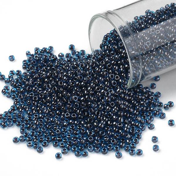 

PandaHall TOHO Round Seed Beads, Japanese Seed Beads, (294) Inside Color Blue Raspberry, 11/0, 2.2mm, Hole: 0.8mm, about 1110pcs/10g Glass...