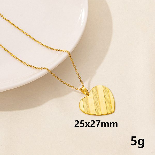 

PandaHall 304 Stainless Steel Heart Pendant Necklace for Women, Cable Chain Necklaces Stainless Steel Heart