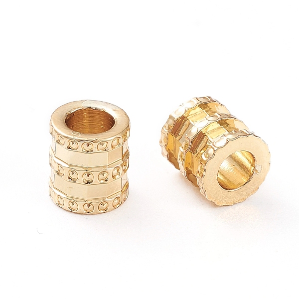 

PandaHall Brass Tube Beads, Long-Lasting Plated, Column, Real 18K Gold Plated, 6.5x6x6mm, Hole: 3mm Brass Column