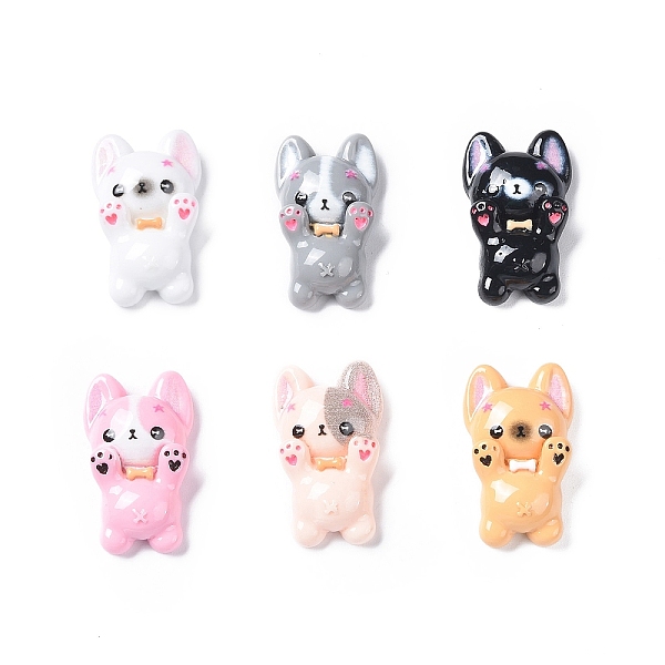 

PandaHall Opaque Resin Cabochons, Dog, Mixed Color, 29x18x7mm Resin Dog Multicolor