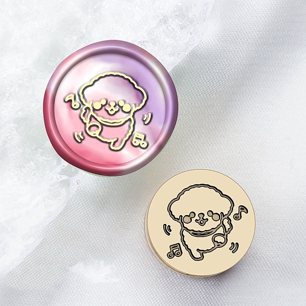 

PandaHall Wax Seal Brass Stamp Head, for Wax Seal Stamp, Dog, 15x15mm, Hole: 7mm Brass Dog
