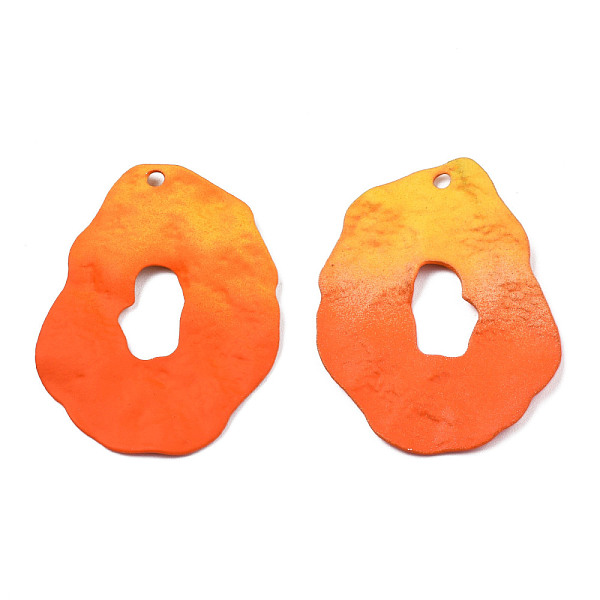 

PandaHall Spray Painted Iron Pendants, Nuggets, Dark Orange, 44x34x4mm, Hole: 1.5mm Iron Nuggets