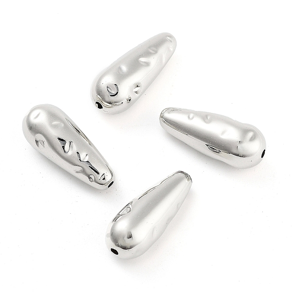 

PandaHall CCB Plastic Beads, Teardrop, Platinum, 19x8mm, Hole: 1.4mm, 769pcs/500g Plastic Teardrop