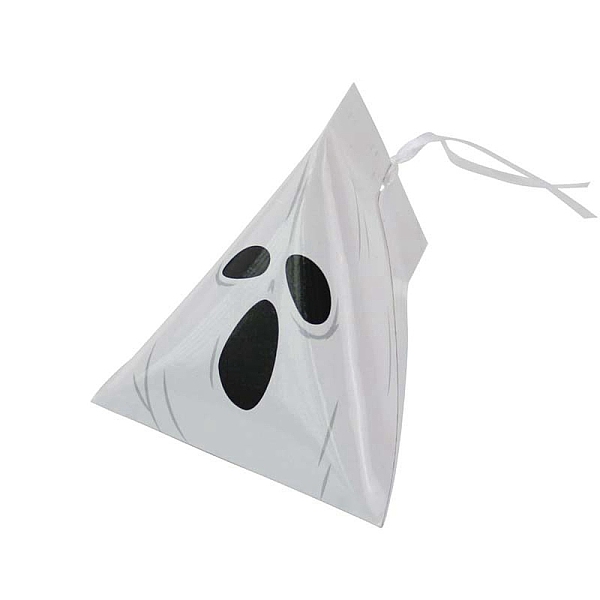 

PandaHall Halloween Cartoon Cardboard Candy Boxes, with Silk Ribbon, Triangle Snake Gift Box, for Halloween Party Supplies, WhiteSmoke..., White