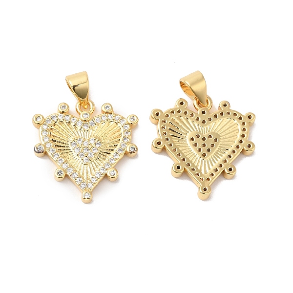

PandaHall Brass Micro Pave Clear Cubic Zirconia Pendants, Heart, Real 16K Gold Plated, 18.5x18x2mm, Hole: 4x3.5mm Brass+Cubic Zirconia Heart...