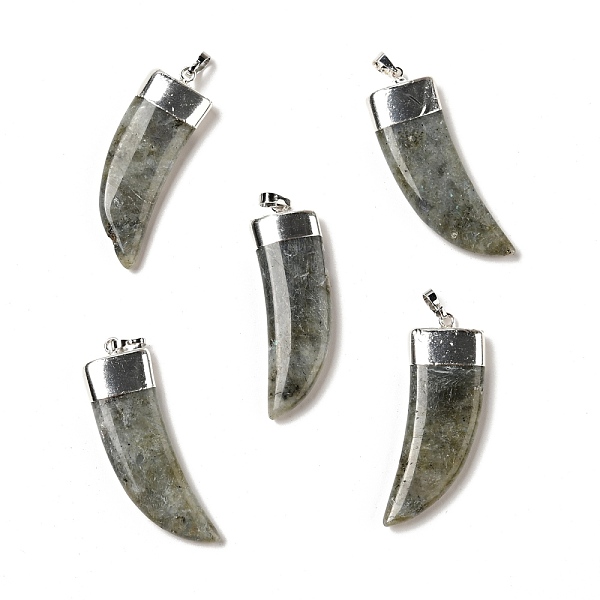 

PandaHall Natural Labradorite Pendants, with Silver Tone Brass Findings, Dagger Shape, 41~42x15~16x6.5~7.5mm, Hole: 5x7.5mm Labradorite...