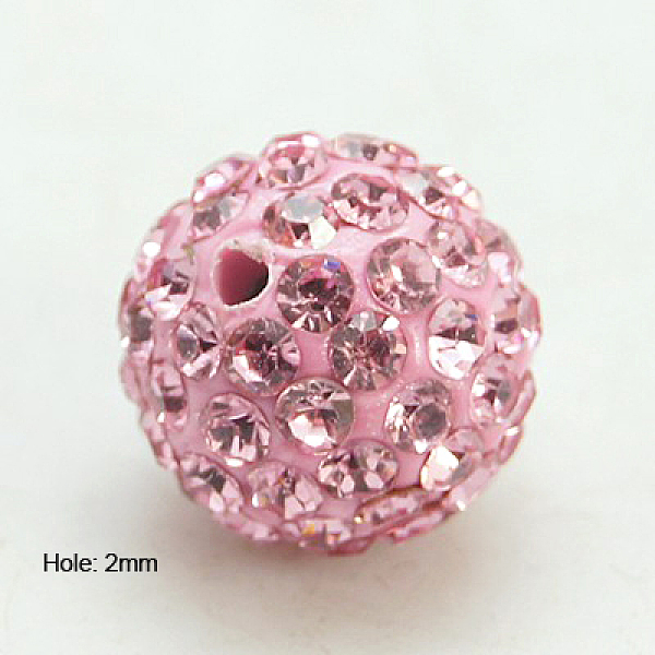 

PandaHall Polymer Clay Rhinestone Beads, Grade A, Round, PP15, Light Rose, 12mm, Hole: 2mm, PP15(2.1~2.2mm) Polymer Clay+Glass Rhinestone..., Pink
