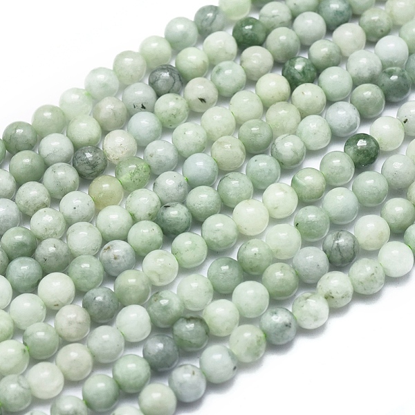 

PandaHall Natural Myanmar Jade/Burmese Jade Beads Strands, Round, 4mm, Hole: 0.5mm, about 92pcs/Strand, 15.75 inch(40cm) Myanmar Jade Round