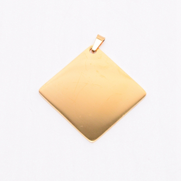 

PandaHall Stainless Steel Pendants, Rhombus, Golden, 47.5x47.5x1.5mm, Hole: 7.5x3mm Stainless Steel Rhombus