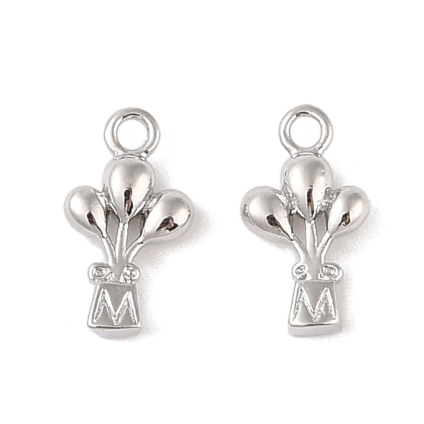 

PandaHall Brass Charms, Hot Air Balloon, Real Platinum Plated, 12.5x7x3mm, Hole: 1.5mm Brass Hot Air Balloon