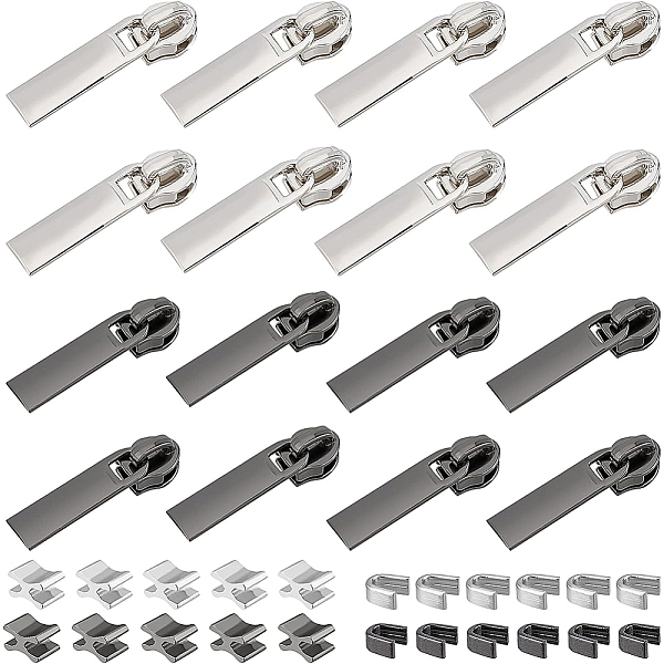 

PandaHall BENECREAT 28Pcs Alloy Replacement Zipper Sliders, with 28 Sets Brass Zipper Stopper and Plug, for Luggage Suitcase Backpack Jacket...