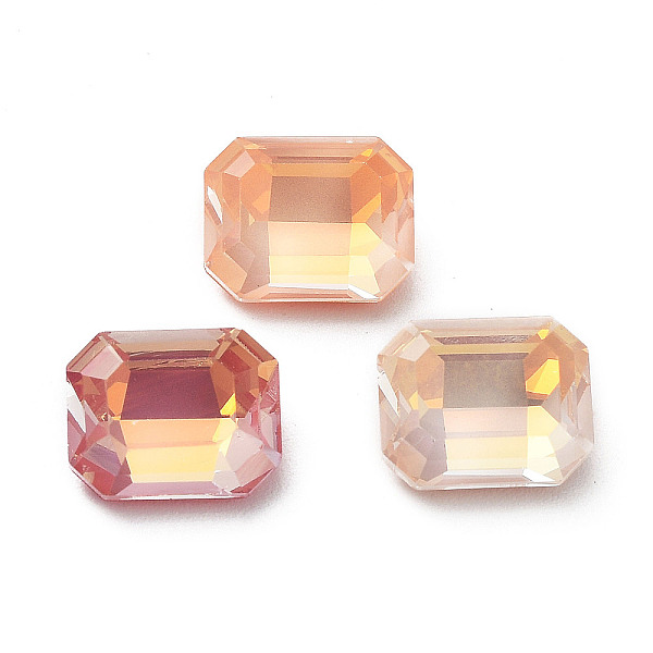 

PandaHall Electroplate K9 Glass Rhinestone Cabochons, Point Back & Back Plated, Faceted, Rectangle, Mixed Color, 10x8x4mm Glass Rhinestone..., Multicolor