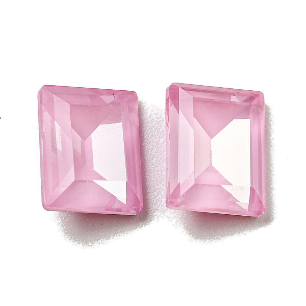 

PandaHall Glass Rhinestone Cabochons, Point Back & Back Plated, Faceted, Rectangle, Rosaline, 10x8x5mm Glass Rhinestone Rectangle Pink