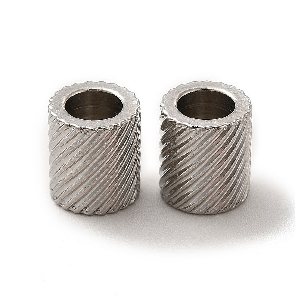 

PandaHall 201 Stainless Steel European Beads, Large Hole Beads, Column, Stainless Steel Color, 9x7.3mm, Hole: 4.2mm 201 Stainless Steel...