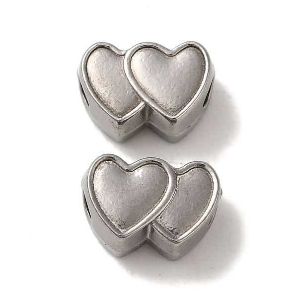 

PandaHall 304 Stainless Steel Beads, Heart, Stainless Steel Color, 8x12x6mm, Hole: 2.4mm 304 Stainless Steel Heart