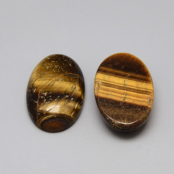 

PandaHall Natural Tiger Eye Cabochons, Oval, 30x20x8~9mm Tiger Eye Oval