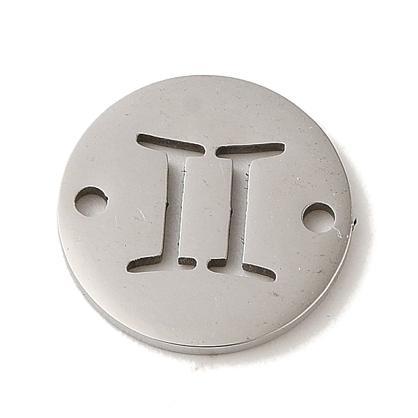 

PandaHall Constellation 201 Stainless Steel Hollow Links, Stainless Steel Color, Gemini, 12x1mm, Hole: 1.2mm 201 Stainless Steel Gemini