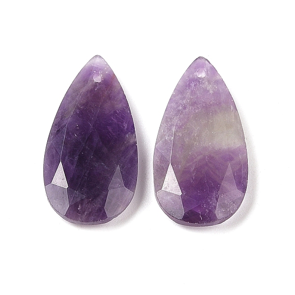 

PandaHall Natural Amethyst Pendants, Faceted Teardrop Charms, 24.5x13x4mm, Hole: 1mm Amethyst Teardrop