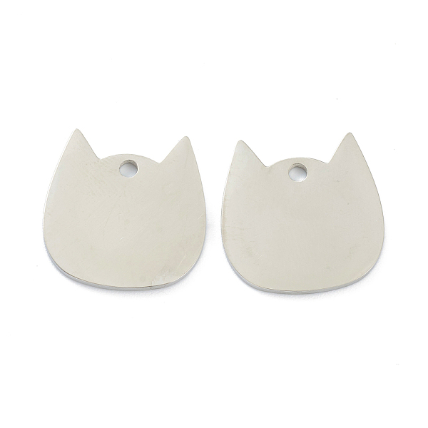 

PandaHall 304 Stainless Steel Laser Cut Pendants, Stamping Blank Tag, Cat Head, Stainless Steel Color, 19x19x1.5mm, Hole: 2mm 304 Stainless...