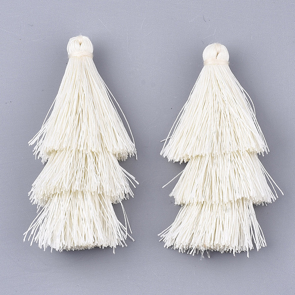 

PandaHall Polyester Tassel Big Pendant Decorations, Mixed Color, 65~72x25~28mm Polyester Multicolor