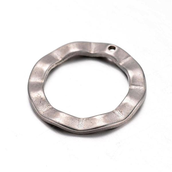 

PandaHall 201 Stainless Steel Pendants, Ring, Stainless Steel Color, 18x1mm, Hole: 0.5mm 201 Stainless Steel Ring