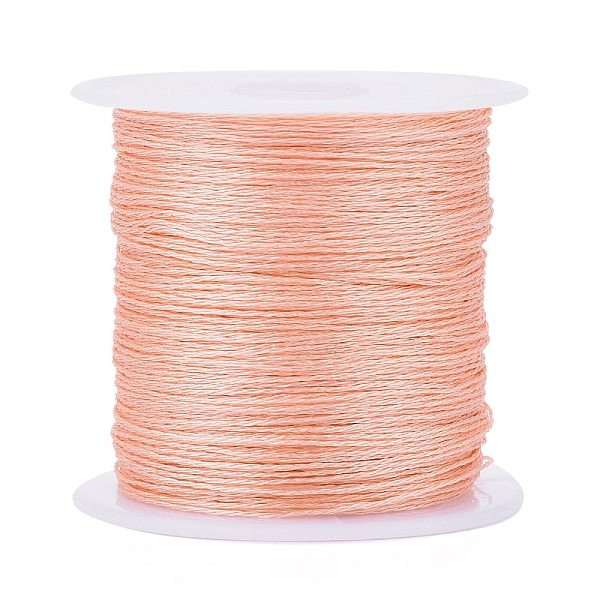 

PandaHall Polyester Braided Metallic Thread, for DIY Braided Bracelets Making and Embroidery, Light Salmon, 0.4mm, 6-Ply, about 54.68 yards...