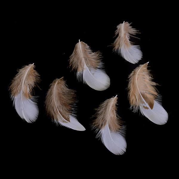 PandaHall Chicken Feather Costume Accessories, Dyed, Camel, 55~105x15~30mm Feather Feather Brown