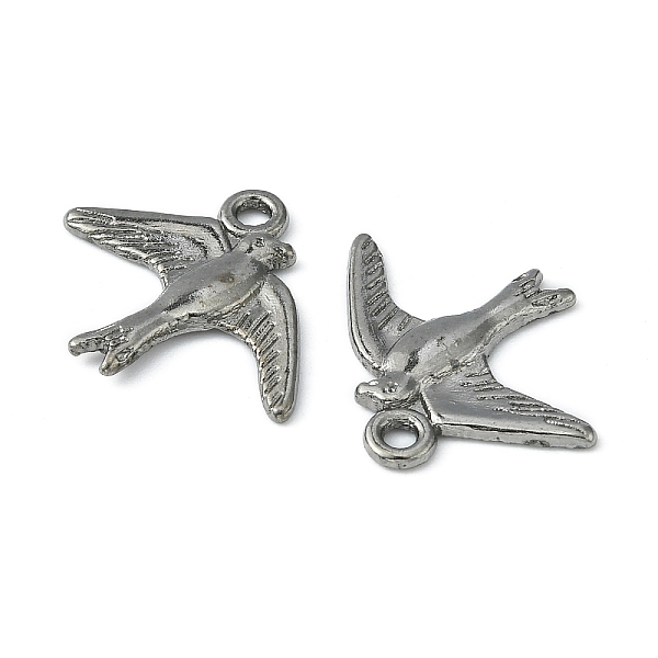 

PandaHall Alloy Pendants, Bird, Cadmium Free & Nickel Free & Lead Free, Gunmetal, 17.5x22.5x1.5mm, Hole: 2mm Alloy Bird