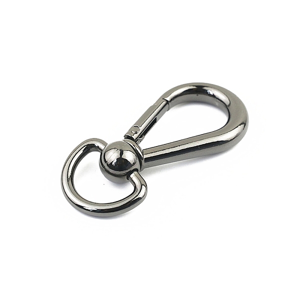 

PandaHall Alloy Swivel Clasps, Swivel Snap Hook, for Bag Buckle Accessories Makings, Gunmetal, 70mm, Hole: 20mm Alloy