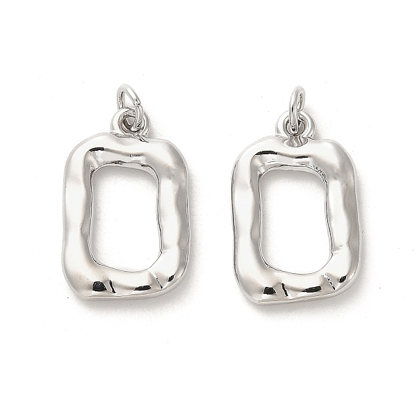 

PandaHall Rack Plating Brass Pendants, Cadmium Free & Lead Free, Rectangle, Platinum, 21x13x2.5mm, Hole: 3.4mm Brass Rectangle
