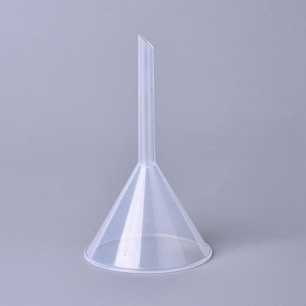 

PandaHall Plastic Funnel Hopper, for Water Bottle Liquid Transfer, Clear, 61x105mm, Mouth: 7.5mm Plastic Others Clear