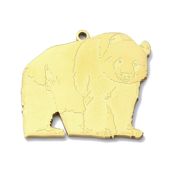 

PandaHall 201 Stainless Steel Pendants, Laser Cut, Panda Charm, Golden, 24.5x27.5x1.5mm, Hole: 1.6mm 201 Stainless Steel Panda