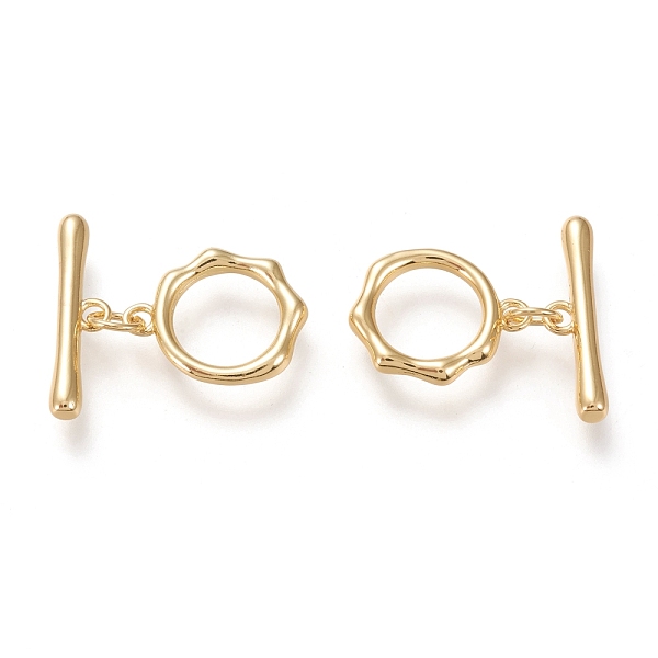 

PandaHall Brass Toggle Clasps, Long-Lasting Plated, Ring & Bar, Real 18K Gold Plated, Ring: 16x13x2mm, Hole: 1.6mm, Bar: 20x5x2.8mm, Hole...