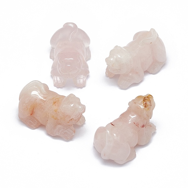 

PandaHall Natural Rose Quartz Sculpture Display Decorations, for Home Office Desk, Pi Xiu/Pi Yao, 30~32x16~19x16.5~19mm Rose Quartz Other...