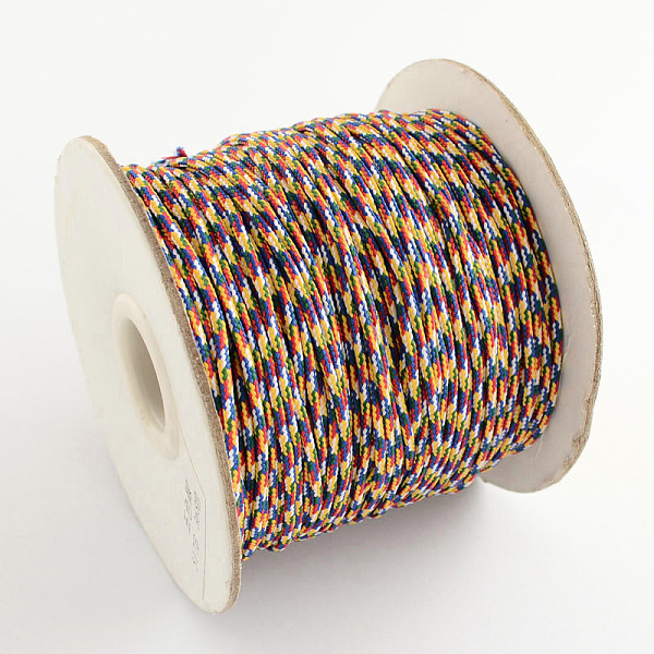 

PandaHall Braided Nylon Cord for Chinese Knot Making, Colorful, 2mm, about 87.48 yards(80m)/roll Nylon