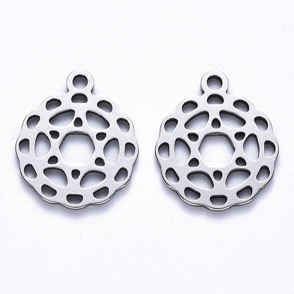 

PandaHall 304 Stainless Steel Pendants, Flat Round, Stainless Steel Color, 17.5x15x1mm, Hole: 1.6mm 304 Stainless Steel Flat Round