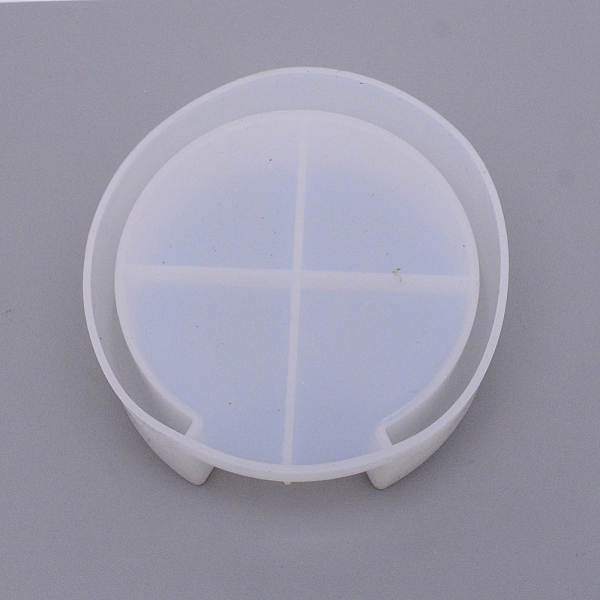 

PandaHall Silicone Molds, Resin Casting Pendant Molds, For UV Resin, Epoxy Resin Jewelry Making, Flat Round, White, 105x40.5mm, Inner...