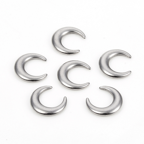 

PandaHall 304 Stainless Steel Beads, No Hole/Undrilled, Double Horn/Crescent Moon, Stainless Steel Color, 15.4x14x2.5mm 304 Stainless Steel...