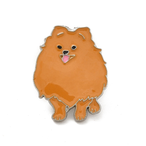 

PandaHall Dog Enamel Pin with Brass Butterfly Clutches, Alloy Badge for Backpack Clothing, Pomeranian Pattern, 25x19.5x10mm, Pin: 1.1mm...